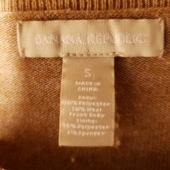 Banana Republic Womens Brown Wool Blend Embellished Sweater Small - Picture 6 of 7